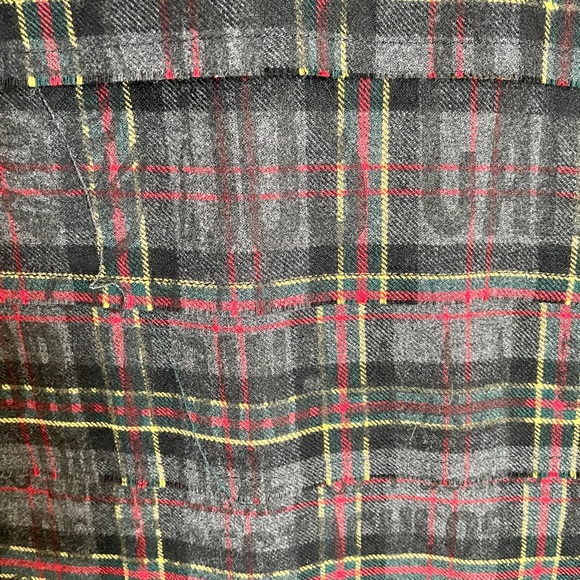 FORNARINA Italy PLAID Wool PUNK Rock GRAFFITI and BUCKLES SKIRT Size Medium - Picture 9 of 15